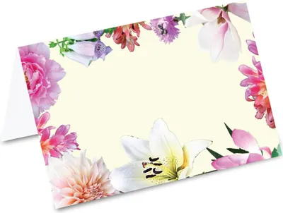 Image de Marque-places PRICARO "splendeur des fleurs", 50 pièces