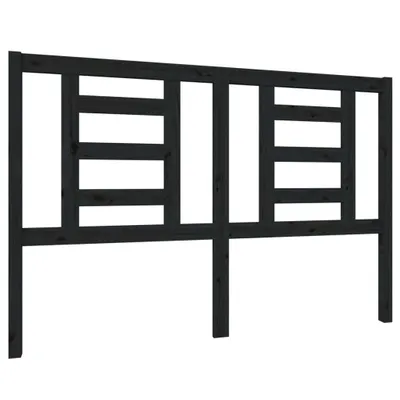 Image de vidaXL Tête de lit noir 146x4x100 cm pin massif
