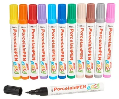 Zdjęcie produktu dla KREUL 16350 KREUL Marker do porcelany, średni „Junior”, zestaw 12 sztuk