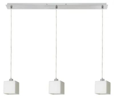 Zdjęcie produktu dla DADOS III 80 lampa wisząca szkło opalowe/chrom 230V LED E27 3x11W