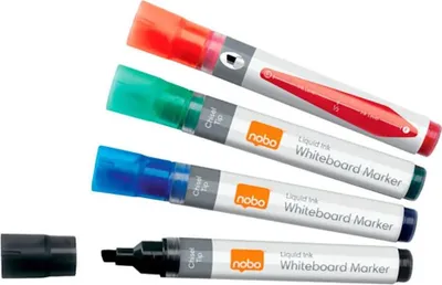 Produktbild von Nobo 1915386, 10 Stück(e), Schwarz, Blau, Grün, Rot, Meißel, Gemischte Farben, 4 mm, Pubertät