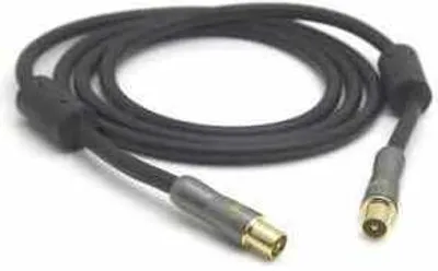 Produktbild von Antennenkabel TV Koaxialkabel 1,50 m 75 Ohm Schwarz vergoldete Stecker HPFDMM 5650