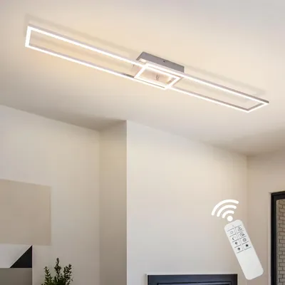 Zdjęcie produktu dla Lampa sufitowa 36 W - LED lampa sufitowa 100 cm - lampa sufitowa do salonu - lampa sufitowa do sypialni - geometryczny design - funkcja pamięci 3000-6500 K - lampa do salonu