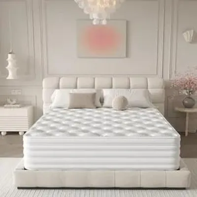 Produktbild von DEWINNER Matratze 90 x 200 x 28 cm, Hybridmatratze mit Taschenfedern, mittlerer Härtegrad H3/H4, Bewegungsisolierung