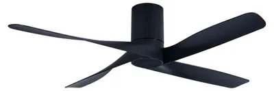 Produktbild von Energiespar Deckenventilator mit Fernbedienung Riviera Schwarz 132 cm