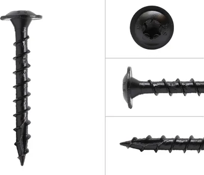 Obrázok produktu pre Skrutky s čiernou hlavou 6,0 x 50 mm Torx - balenie 100 kusov