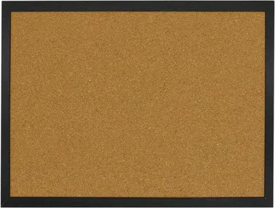 Produktbild von Vielseitige Pinnwand aus Kork und Holz in Braun für Notizen, Fotos und Büro