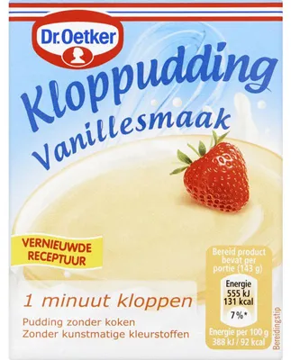 Produktbild von Dr. Oetker Kloppudding Vanille 74g – Cremiger Vanillepudding zum Zubereiten