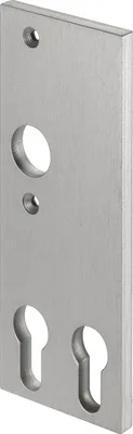 Produktbild von AMF Kurzschild 497DZ mit 2 PZ-Lochungen, eckig, 156 x 62 x 7 mm, silber eloxiert