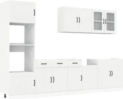 Immagine prodotto di vidaXL Set di mobili da cucina 7 pezzi Kalmar in legno bianco
