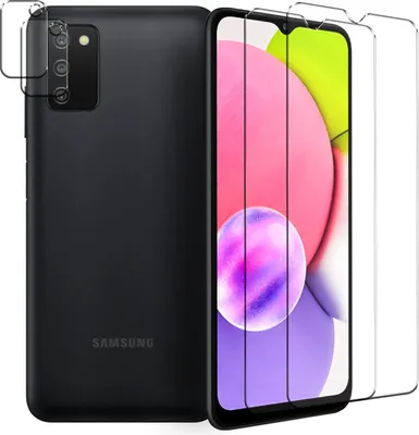 Immagine prodotto di Vetro blindato per Samsung Galaxy A03s pellicola protettiva 2x fotocamera pellicola protettiva in vetro 2x pellicola blindata