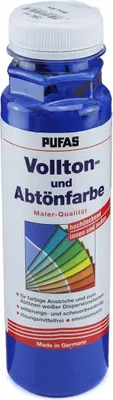 Produktbild von PUFAS Vollton- und Abtönfarbe250 ml  504 blau