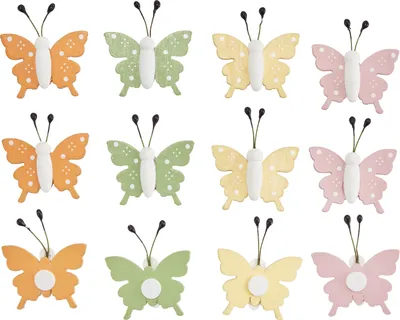 Produktbild von VBS Streuteile Schmetterling "Allegra", mit Klebepunkt, 4,3 x 5 cm, 12 Stück