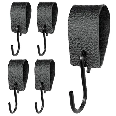 Produktbild von 5er-Set S-Haken, 12,5×3 cm,schwarz, vielseitig als Kleider-, Hut- oder Metallhaken, für Kleiderschrank, Küche & Bad