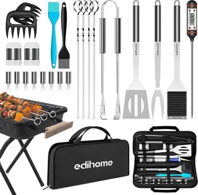 Immagine prodotto di Set da barbecue professionale, 25 pezzi, acciaio inossidabile, regalo per uomo