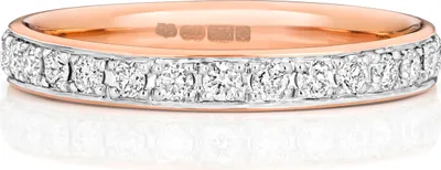 Produktbild von 9 Karat (375) Rotgold Eternity Damen - Diamant Trauring/Ehering/Hochzeitsring Brillant-Schliff 0.60 Karat GH - SI3-I1, 54 (17.2); TRS187669KRRSN