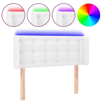 Produktbild von vidaXL LED Kopfteil Weiß 103x16x78/88 cm Kunstleder