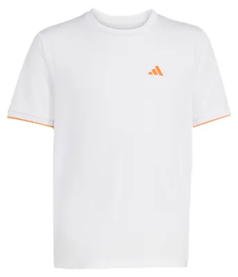 Image de T-shirt Adidas KE6106 pour garçons, modèle Pro K, couleur blanche, taille 14 ans