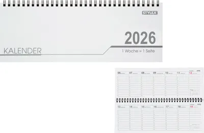 Produktbild von Schreibtisch Kalender / 32 Blatt / Schreibtischquerkalender 2026