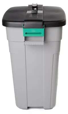 Immagine prodotto di Contenitore per rifiuti esterni rettangolare con coperchio a serratura, capacità 90 litri