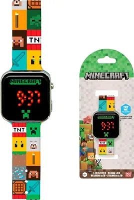Zdjęcie produktu dla Zegarek LED z kalendarzem Minecraft MIN4272