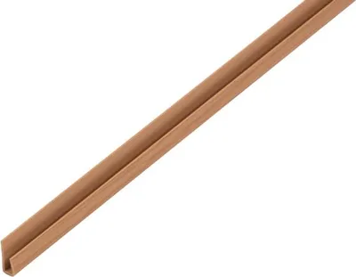 Produktbild von ALBERTS Abschlussprofil PVC-U Dekor Eiche 1000x14x6 mm Materialstärke 1 mm Breite oben 10 mm