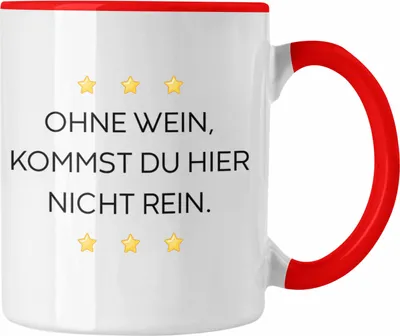 Produktbild von Trendation - Lustige Tasse mit Spruch für Frauen Männer Arbeit Büro Lustig Tassen Becher mit Sprüchen Kollegin Geschenk Sarkasmus Wein Spruch (Rot)