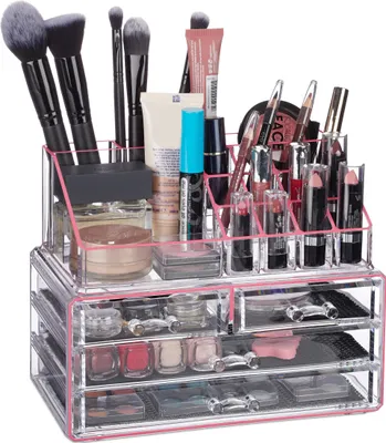Image de Organiseur de maquillage avec 4 tiroirs, RD23130 or