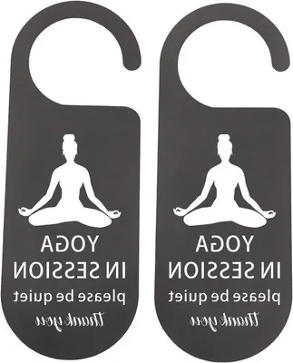 Immagine prodotto di Cartello per la sala yoga "Silenzio, per favore" - 2 pezzi