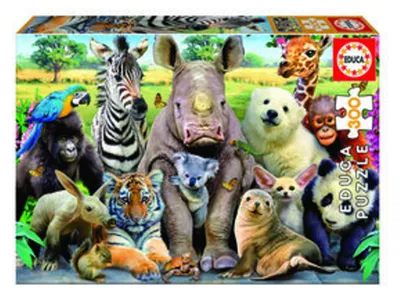 Produktbild von Educa - Lustige Zootiere - Puzzle 300 Teile