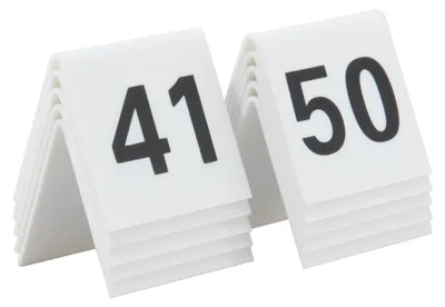 Imagen del producto de Securit TN-41-50-WT Securit Tischnummernset 41 - 50, weiß, Acryl