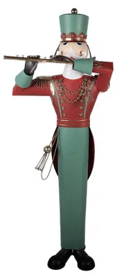 Produktbild von Clayre & Eef Weihnachtsdekorationsfigur Nussknacker 70x48x163 cm Grün Metall