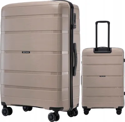 Image de WINGS Grande valise de voyage couleur champagne avec serrure TSA