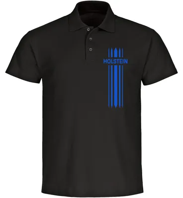 Produktbild von multifanshop Poloshirt - Holstein - Streifen, schwarz, Größe M