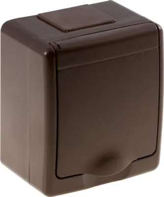 Produktbild von Aufputz Steckdose 1-fach Dose Feuchtraum IP44 braun serie BETA