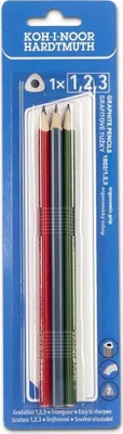 Immagine prodotto di Matita di grafite Koh-i-noor triangolare n. 1, 2, 3 set 3 pezzi