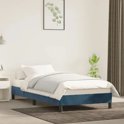 Zdjęcie produktu dla Maison Exclusive – rama łóżka bez materaca, ciemnoniebieska, 80 x 200 cm, aksamit