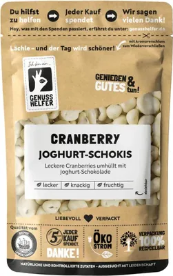 Produktbild von Cranberrie Joghurt Schokis, Cranberries in Joghurt-Schokolade, 150g