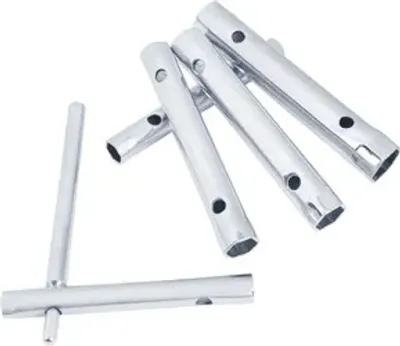 Produktbild von 6-tlg. Rohrschlüssel Set Steckschlüssel 8-17mm Sechskant Schlüssel Satz