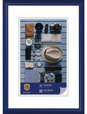 Immagine prodotto di Cornice per foto in plastica, profilo semicircolare, 13x18 cm, colore blu, marca Henzo, modello Napoli