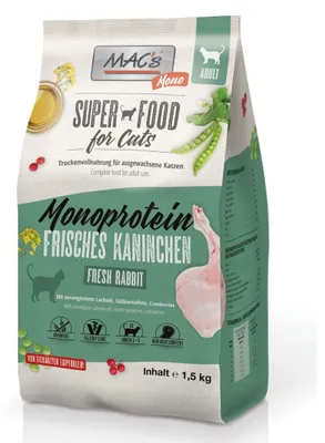 Zdjęcie produktu dla MAC's 80542, Dorosły, Każda rasa, Królik, 1,5 kg, Nie zawiera ziarna
