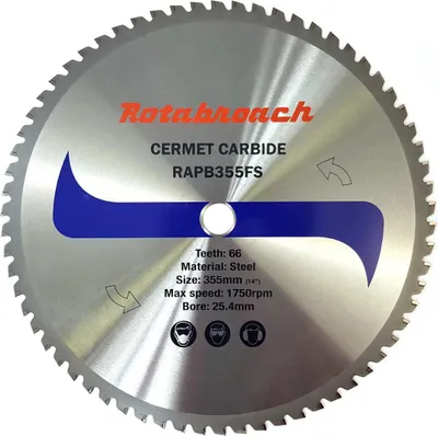 Produktbild von Widia-Säge Kreissägeblatt Sägeblatt Sägescheibe d=355mm zum Schneiden von Stahl / 66 Zähne mit CERMET / RAPB355FS