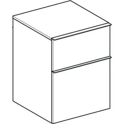 Produktbild von Geberit 502315013 iCon Seitenschrank, 2 Schubladen