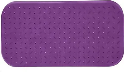 Produktbild von MSV Dusche/Bad rutschfeste Matte Badezimmer - Gummi - lila - 36 x 76 cm
