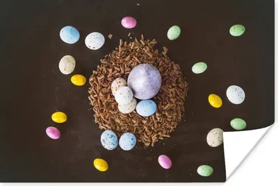 Produktbild von MuchoWow® Poster Ostereier - Regenbogen - Ostern 180x120 cm - Fotoplakat