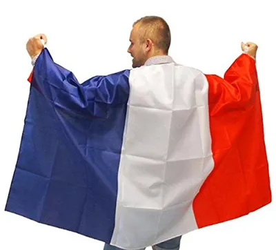 Imagen del producto de Bandera de Francia, aproximadamente 87 x 150 cm, para decoración