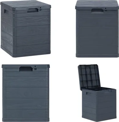 Immagine prodotto di vidaXL Contenitore da giardino 90 L antracite - Contenitore - Contenitori - Contenitori per cuscini - Contenitori per cuscini