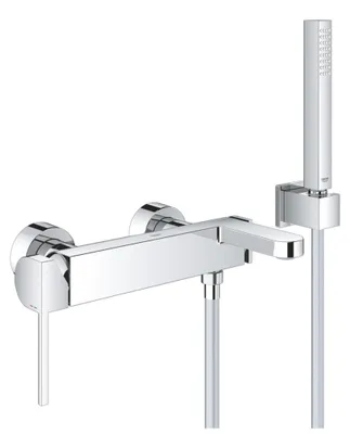 Produktbild von GROHE Plus Einhand-Wannenbatterie, Ausladung 189mm, Aufputzmontage, mit Brausegarnitur, 33547003