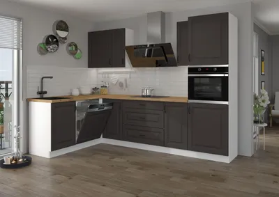 Produktbild von Landhaus Küche Stilo Grau 170x285cm Küchenzeile Einbauküche Eckküche Winkelküche