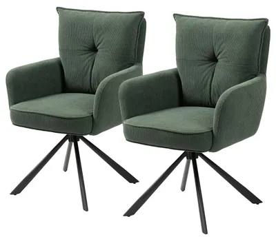 Produktbild von home24 Armlehnenstuhl - 2er-Set - Drehbar - Cord